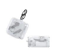 kwmobile Cover for Nothing ear (2) Case - Silicone Cover for Earbuds Charging Case - Protective Headphone Holder with Carabiner Clip - Transparent