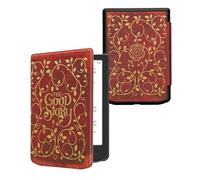 kwmobile Cover for Pocketbook Verse/Verse Lite/Verse Pro/Color/Vivlio Light/Light HD Case - eReader Cover with auto sleep funktion - Good Story with Yellow/Orange/Red