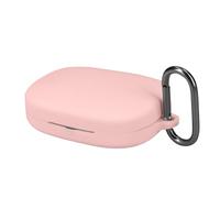 kwmobile Cover for Shokz OpenFit Pro Case - Silicone Cover for Earbuds Charging Case - Protective Headphone Holder with Carabiner Clip - Dusty Pink