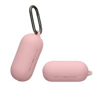 kwmobile Cover for Sony WF-C700N Case - Silicone Cover for Earbuds Charging Case - Protective Headphone Holder with Carabiner Clip - Dusty Pink