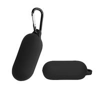 kwmobile Cover for Sony WF-C700N Case - Silicone Cover for Earbuds Charging Case - Protective Headphone Holder with Carabiner Clip - Black