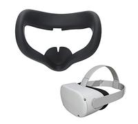 kwmobile Cover for VR Glasses - Compatible with VR Lenses Meta Quest 2 Face Mask Cover - Silicone Mask - Black