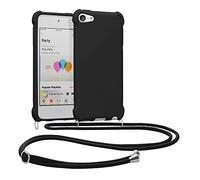 kwmobile Crossbody Case Compatible with Apple iPod Touch 6G / 7G (6th and 7th Generation) - Case with Lanyard - Soft Matte TPU - Black