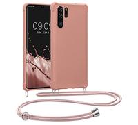 kwmobile Crossbody Case Compatible with Huawei P30 Pro Case - TPU Silicone Cover with Strap - Mother Of Pearl