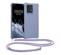 kwmobile Crossbody Case Compatible with Motorola Edge 40 Neo Case - TPU Silicone Cover with Strap - Lavender
