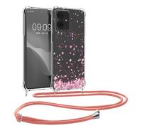 kwmobile Crossbody Case Compatible with Motorola Moto G64 5G Case Strap - Cherry Blossoms Pink/Dark Brown/Transparent
