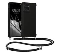 kwmobile Crossbody Case Compatible with Motorola ThinkPhone Case - TPU Silicone Cover with Strap - Black