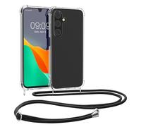 kwmobile Crossbody Case Compatible with Samsung Galaxy A16 5G Case - Clear TPU Phone Cover w/Lanyard Cord Strap - Transparent