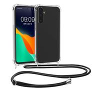 kwmobile Crossbody Case Compatible with Samsung Galaxy A35 Case - Clear TPU Phone Cover w/Lanyard Cord Strap - Transparent