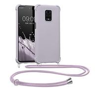 kwmobile Crossbody Case Compatible with Xiaomi Redmi Note 9S / 9 Pro / 9 Pro Max Case - TPU Silicone Cover with Strap - Purple Cloud