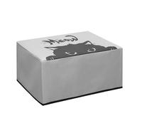 kwmobile Dust Cover Compatible with Epson EcoTank ET-2850 / EcoTank ET-2856 / Home XP-5200 - Printer Case - Grey/Black - Meow Cat