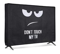 kwmobile Dust Cover for 24" TV - Flat Screen TV Protector - Don't Touch My TV White/Black