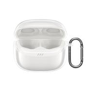 kwmobile Earphones Case Compatible with JBL Tune Buds 2 - Crystal TPU Two-Part Earbuds Case - Transparent
