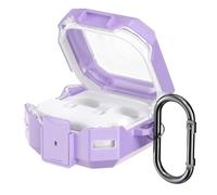 kwmobile Earphones Case for Samsung Galaxy Buds 4 / Galaxy Buds 4 Pro Case - Clear TPU Silicone Earbuds Cover - Lavender/Transparent
