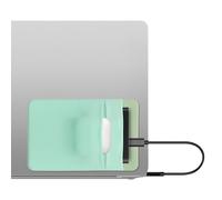 kwmobile Elastic Sleeve Compatible with SanDisk Portable SSD, Samsung T7, Crucial X8, HDD Case - Stretchy Elastane Adhesive External SSD Holder - 10x7cm & 8x7cm Pockets - Pastel Green