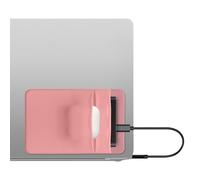 kwmobile Elastic Sleeve Compatible with SanDisk Portable SSD, Samsung T7, Crucial X8, HDD Case - Stretchy Elastane Adhesive External SSD Holder - 10x7cm & 8x7cm Pockets - Dusty Pink