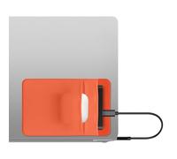 kwmobile Elastic Sleeve Compatible with SanDisk Portable SSD, Samsung T7, Crucial X8, HDD Case - Stretchy Elastane Adhesive External SSD Holder - 10x7cm & 8x7cm Pockets - Orange