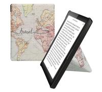 kwmobile eReader Case for Kobo Aura Edition 1 - Slim PU Leather Cover with Stand, Magnetic Closure, Auto Sleep Function and Soft Interior in Black/Multicolor