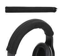 kwmobile Headband Cover Compatible with AudioTechnica ATH M50X / M50 / M40X / M40 / M30X / M20X - Neoprene Zip-On Headphone Protector - Black