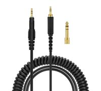 kwmobile Headphone Cable Compatible with AudioTechnica ATH-M50X / M40X / M60X / M70X - 100cm Cord with 3.5mm (1/8") Jack + 6.35mm (1/4") Jack Adapter