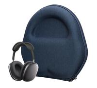 kwmobile Headphone Case Compatible with Apple AirPods Max/AirPods Max 2 Case - Zippered Hard Shell Headset Pouch - Over the Ear Headphones - Dark Blue