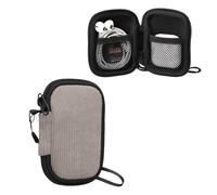kwmobile Headphones Case Compatible with in-ear Headphones Case - Bluetooth Earphone Pouch w 2 Pockets - 6 x 9 cm - Grey