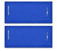 kwmobile Hot/Cold Gel Compress Wrap - Reusable Ice and Heat Pack Wrap for Back Knee Ankle Elbow Wrist and More (Blue - 2 Pack)