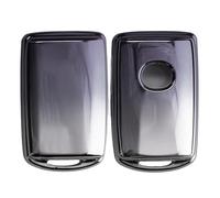 kwmobile Key Cover Compatible with Mazda 3-Button CX30 CX50 CX60 CX90 MX-30 - Soft TPU Car Key Fob Protector Case - Dark Grey/Silver