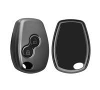 kwmobile Key Cover Compatible with Renault Dacia 2 Button Car Key - Soft TPU Car Key Fob Protector Case - Black Matte/Black