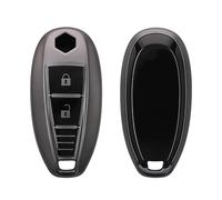 kwmobile Key Cover Compatible with Suzuki Sport 2 Button Car Key Keyless Go - Soft TPU Car Fob Protector Case - Black Matte