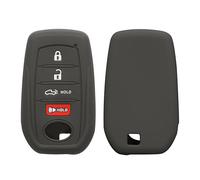 kwmobile Key Cover Compatible with Toyota Venza Highlander Tundra Corolla 2019-2024 Autoschlüssel - Soft Silicone Car Key Fob Holder Protector Case - Black Matte