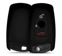 kwmobile Key Fob Cover for BMW 3 Button Remote Control Car Key (only Keyless Go) Cover - Protective Car Key Case - Soft Anti-Slip Shell - Scratch Resistant - Black