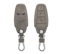 kwmobile Key Fob Cover for BYD Atto 3 / Sealion / Han / Tang / Dolphin / Seal Cover - Protective Car Key Case - Soft Fob Pouch - Key Wallet Faux Leather - Grey