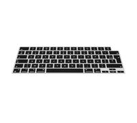 kwmobile Keyboard Cover Compatible with Apple Macbook Air 13.6 M3 2024 A3113 - AZERTY (France, Belgium) Layout Keyboard Cover Silicone Skin - Black