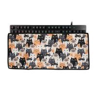 kwmobile Keyboard Dust Cover Compatible with Logitech G512/G513 Carbon Tactile/Linear/GX Blue Cover - 48.4 x 15.4 cm Bluetooth Keyboard Protector - Cats