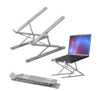 kwmobile Laptop Stand - Adjustable Laptop Riser, Holder - Aluminium Portable DJ, Gaming Stand - Foldable Lap Top, Notebook Desk Stands - Folding Computer Accessories