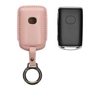 kwmobile Leather Key Cover Compatible with Mazda 3-Button CX30 CX50 CX60 CX90 MX-30 Key Cover - Genuine Leather - Dusty Pink