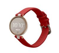 kwmobile Leather Strap for Garmin Lily Sport Watch Strap - Fitness Tracker Replacement Watch Band - Sports Wristband with Clasp - Red