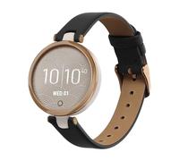 kwmobile Leather Strap for Garmin Lily Sport Watch Strap - Fitness Tracker Replacement Watch Band - Sports Wristband with Clasp - Black