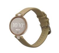 kwmobile Leather Strap for Garmin Lily Sport Watch Strap - Fitness Tracker Replacement Watch Band - Sports Wristband with Clasp - Stone Dust