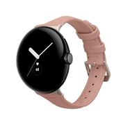 kwmobile Leather Strap for Google Pixel Watch Series 41mm / Pixel Watch 4 41mm Watch Strap - Fitness Tracker Replacement Watch Band - Sports Wristband with Clasp - Dusty Pink