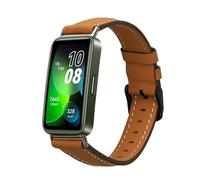 kwmobile Leather Strap for Huawei Band 10/9 / 8 Watch Strap - Fitness Tracker Replacement Watch Band - Sports Wristband with Clasp - Brown