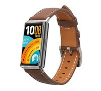 kwmobile Leather Strap for Huawei Band 11 / Band 11 Pro Watch Strap - Fitness Tracker Replacement Watch Band - Sports Wristband with Clasp - Brown