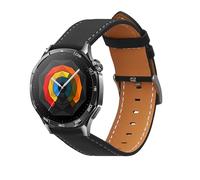 kwmobile Leather Strap for Huawei Watch GT5 46mm / GT5 Pro 46mm / GT4 46mm / Watch GT3 SE Watch Strap - Fitness Tracker Replacement Watch Band - Sports Wristband with Clasp - Black/Brown