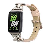 kwmobile Leather Strap for Samsung Galaxy Fit 3 Watch Strap - Fitness Tracker Replacement Watch Band - Sports Wristband with Clasp - Dusty Pink
