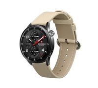 kwmobile Leather Strap for Xiaomi Watch S5 46mm Watch Strap - Fitness Tracker Replacement Watch Band - Sports Wristband with Clasp