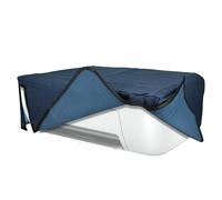 kwmobile Linen Dust Cover Compatible with HP DeskJet 2755e / DeskJet 2720e / 2710e / 2820e / 2721e Dust Cover - Printer Protection - Blue Grey
