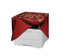 kwmobile Linen Printer Cover Compatible with Brother DCP-L3560CDW / MFC-L3740CDWE Case - Good Story Yellow/Orange/Red
