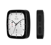 kwmobile Metal Case for Amazfit Active 2 Square Case - Full Body Protection for Smart Watch Fitness Tracker - Full Functionality - Black