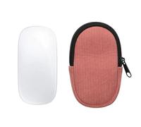 kwmobile Mouse Case for Apple Magic Mouse 1/2 Carry Case - Protective Carry Pouch for Bluetooth Mouse - Soft Neoprene Protection - Dark Rose